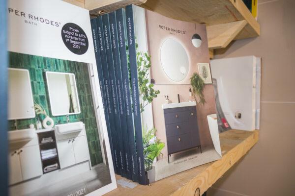 Catalogues in The Bath Bubble showroom
