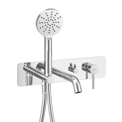 Ryver Chrome Wall Mounted Bath Shower Mixer
