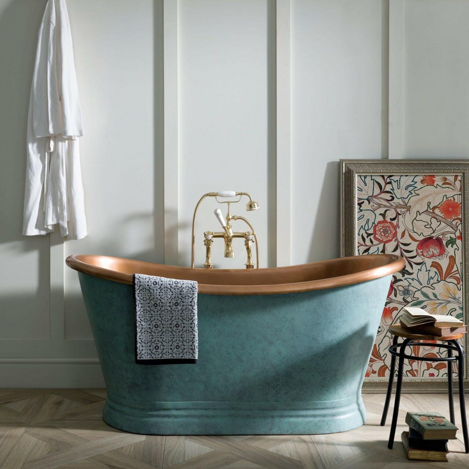 Verdigris Green Copper Bath